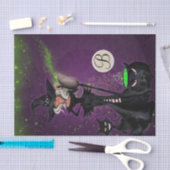 Papier Mousseline Lettre initiale de monogramme de Halloween de sorc (Artisanat)
