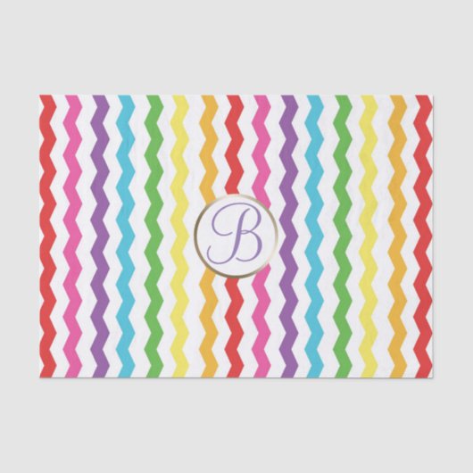 Papier Mousseline Lettre initiale de monogramme d'impression de chev (Recto)