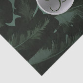 Papier Mousseline Lettre Initiale Monogramme de Feuilles Tropicales  (Détail)