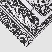 Papier Mousseline Lettre L Monogramme médiéval Art Nouveau (Détail)