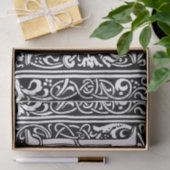 Papier Mousseline Lettre M Monogramme médiéval Art Nouveau (Cadeau)