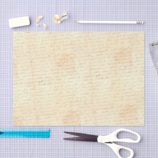 Papier Mousseline Lettre manuscrite Cursive (Artisanat)