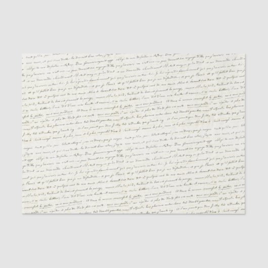 Papier Mousseline Lettre manuscrite Cursive (Recto)