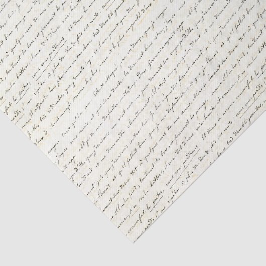 Papier Mousseline Lettre manuscrite Cursive (Détail)