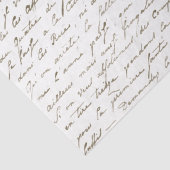 Papier Mousseline Lettre manuscrite de script français d'or Découpag (Détail)