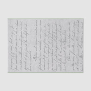 Papier Mousseline Lettre manuscrite vintage