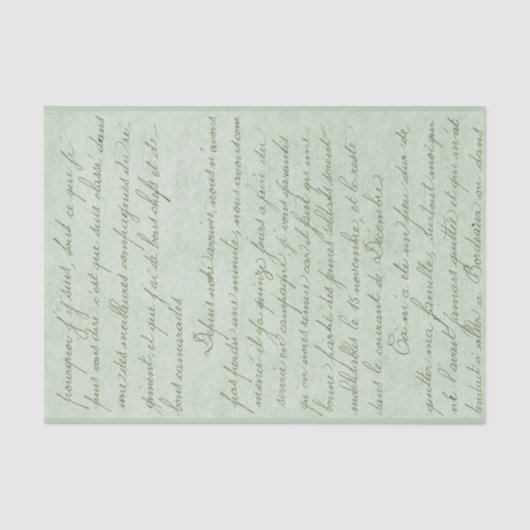 Papier Mousseline Lettre manuscrite vintage (Recto)