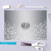 PAPIER MOUSSELINE LETTRE MONOGRAPHIQUE ARGENT ÉCLAIRAGE (Artisanat)