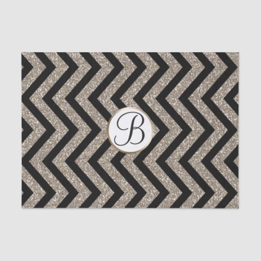 PAPIER MOUSSELINE LETTRE MONOGRAPHIQUE D'IMPRESSION NOIR D'OR (Recto)