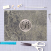 PAPIER MOUSSELINE LETTRE MONOGRAPHIQUE EN MARBRE DE GRANDEUR INITIAL (Artisanat)