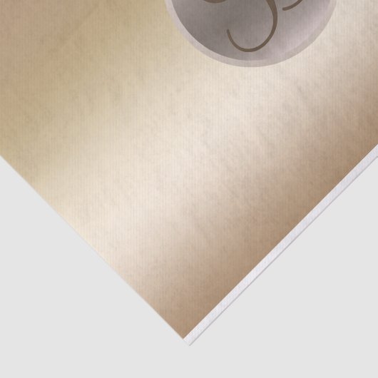 Papier Mousseline LETTRE MONOGRAPHIQUE OR Élégant (Détail)