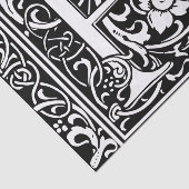 Papier Mousseline Lettre R Monogramme médiéval Art Nouveau (Détail)