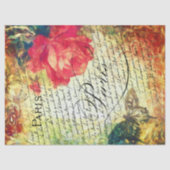 Papier Mousseline LETTRE rose BROUILLARD VITALIENNE FRANÇAISE PARIS (Recto)