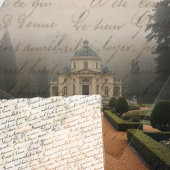 Papier Mousseline LETTRE vintage JARDIN BOtanique