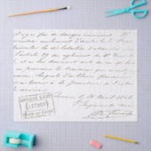 Papier Mousseline LETTRE Vintage STAMPÉ OUVERT (Artisanat)