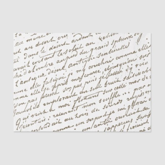 PAPIER MOUSSELINE LETTRE VINTAGE VERRE VERRE DIAGONE (Recto)