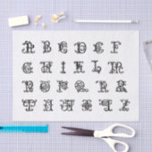 Papier Mousseline Lettres alphabétiques lumineuses pour découpage (Artisanat)