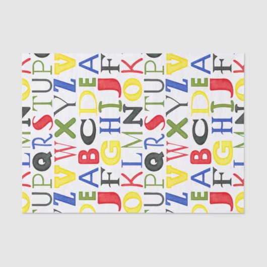 Papier Mousseline Lettres de couleur vive de Megan Meagher (Recto)