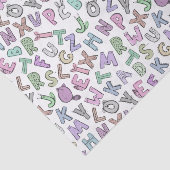 Papier Mousseline Lettres de l'alphabet des doodles (Détail)