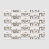 Papier Mousseline Lettres PRINCE - Élégante Couronne royale riche (Recto)