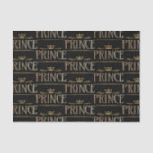 Papier Mousseline Lettres PRINCE - Élégante Couronne royale riche (Recto)