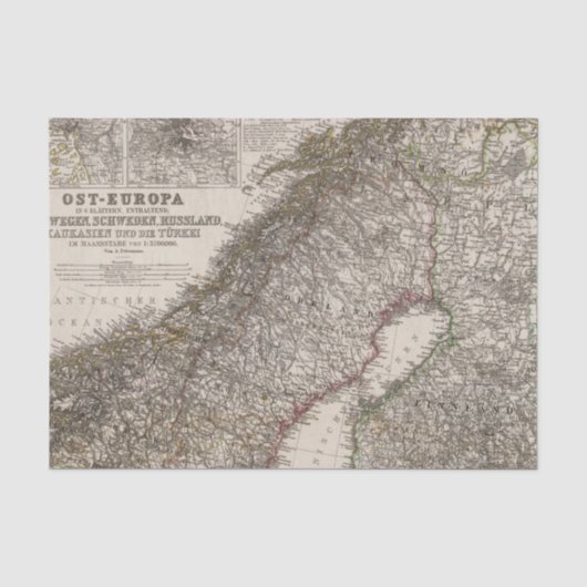 Papier Mousseline L'Europe de l'Est, Norvège (Recto)