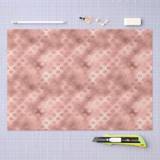 Papier Mousseline Lèvres rose Chic (Artisanat)