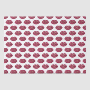 Papier Mousseline Lèvres rouges