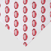 Papier Mousseline Lèvres Rouges Drôles  (Détail)
