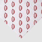 Papier Mousseline Lèvres Rouges Drôles  (Détail)