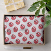 Papier Mousseline Lèvres Rouges Drôles  (Cadeau)