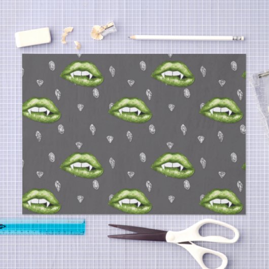 Papier Mousseline Lèvres Vampire (Artisanat)