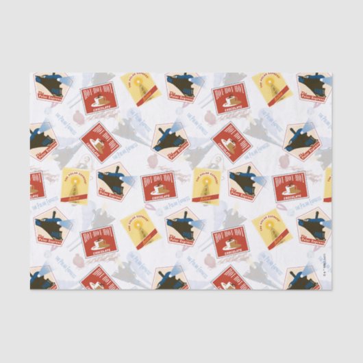 Papier Mousseline L'Express polaire | Motif d'autocollant rétro (Recto)
