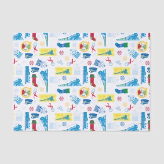 Papier Mousseline L'Express polaire | Motif d'icône de Noël (Recto)