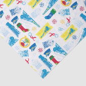 Papier Mousseline L'Express polaire | Motif d'icône de Noël (Détail)