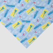 Papier Mousseline L'Express polaire | Retro Train & Ticket Motif (Détail)