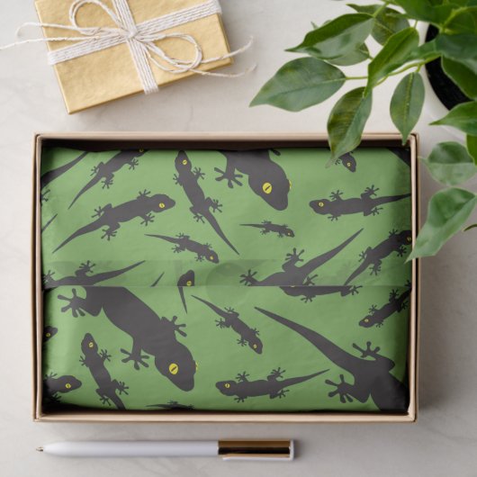 Papier Mousseline Lézard Leapide Reptile Green Gecko (Cadeau)