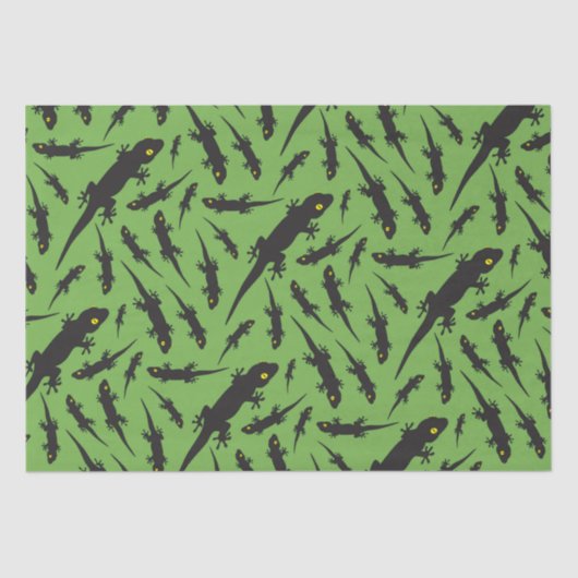 Papier Mousseline Lézard Leapide Reptile Green Gecko (Recto)