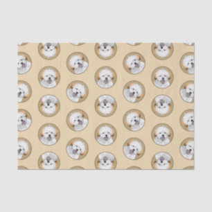 Papier Mousseline Lhasa Apso Peinture Chiot Mignonne Art Chien Origi