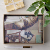 Papier Mousseline L'heure du petit-déjeuner des chats, Louis Wain (Cadeau)