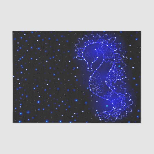 Papier Mousseline l'hippocampe nage dans les lumières (Recto)