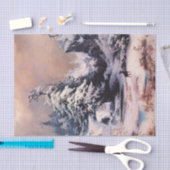 Papier Mousseline L'hiver dans les Rocheuses (par Thomas Moran) (Artisanat)