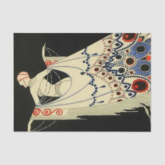 Papier Mousseline "L'Homme joyeux" Art déco de José Carlos (Recto)