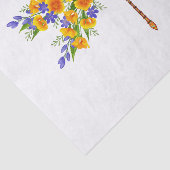 Papier Mousseline libellule de fleurs jaunes (Détail)