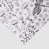 Papier Mousseline libellule et fleurs (Détail)