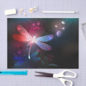 Papier Mousseline libellule rouge brillante (Artisanat)