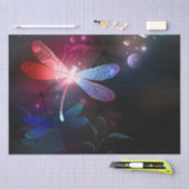 Papier Mousseline libellule rouge brillante (Artisanat)