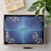 Papier Mousseline Libellule sur le bleu (Cadeau)