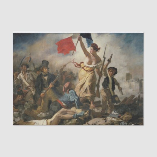 Papier Mousseline Liberté à la tête du peuple, Eugène Delacroix (Recto)
