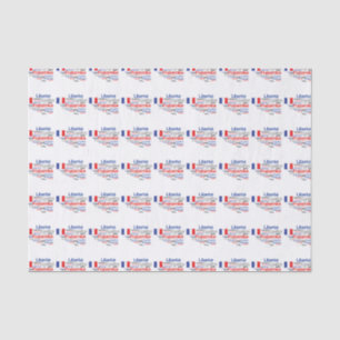 Papier Mousseline Liberté, Égalité, Fraternité - drapeau français de